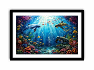 Underwater Dolphin I Canvas Print