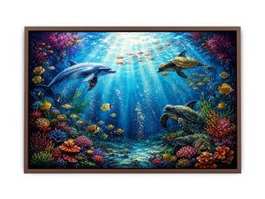 Underwater Dolphin I Canvas Print