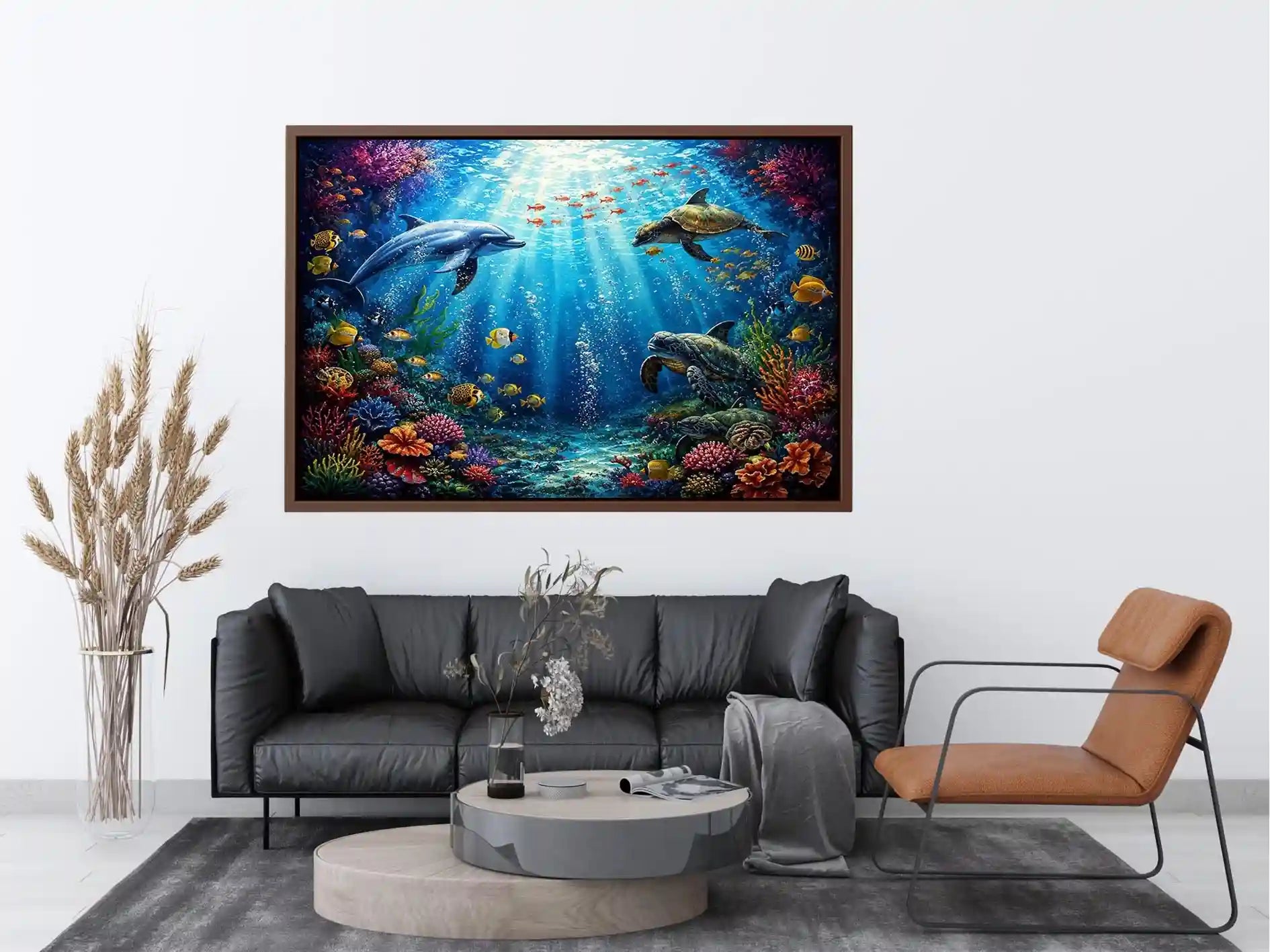 Underwater Dolphin I Canvas Print