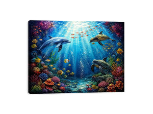 Underwater Dolphin I Canvas Print