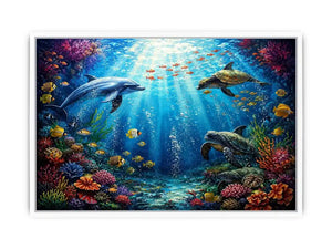 Underwater Dolphin I Canvas Print