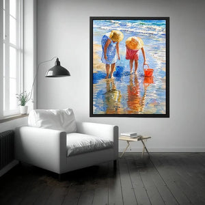 Feeding Fish Canvas Print