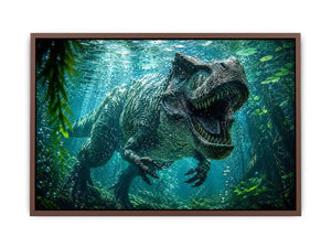 Underwater Dinosaur Canvas Print
