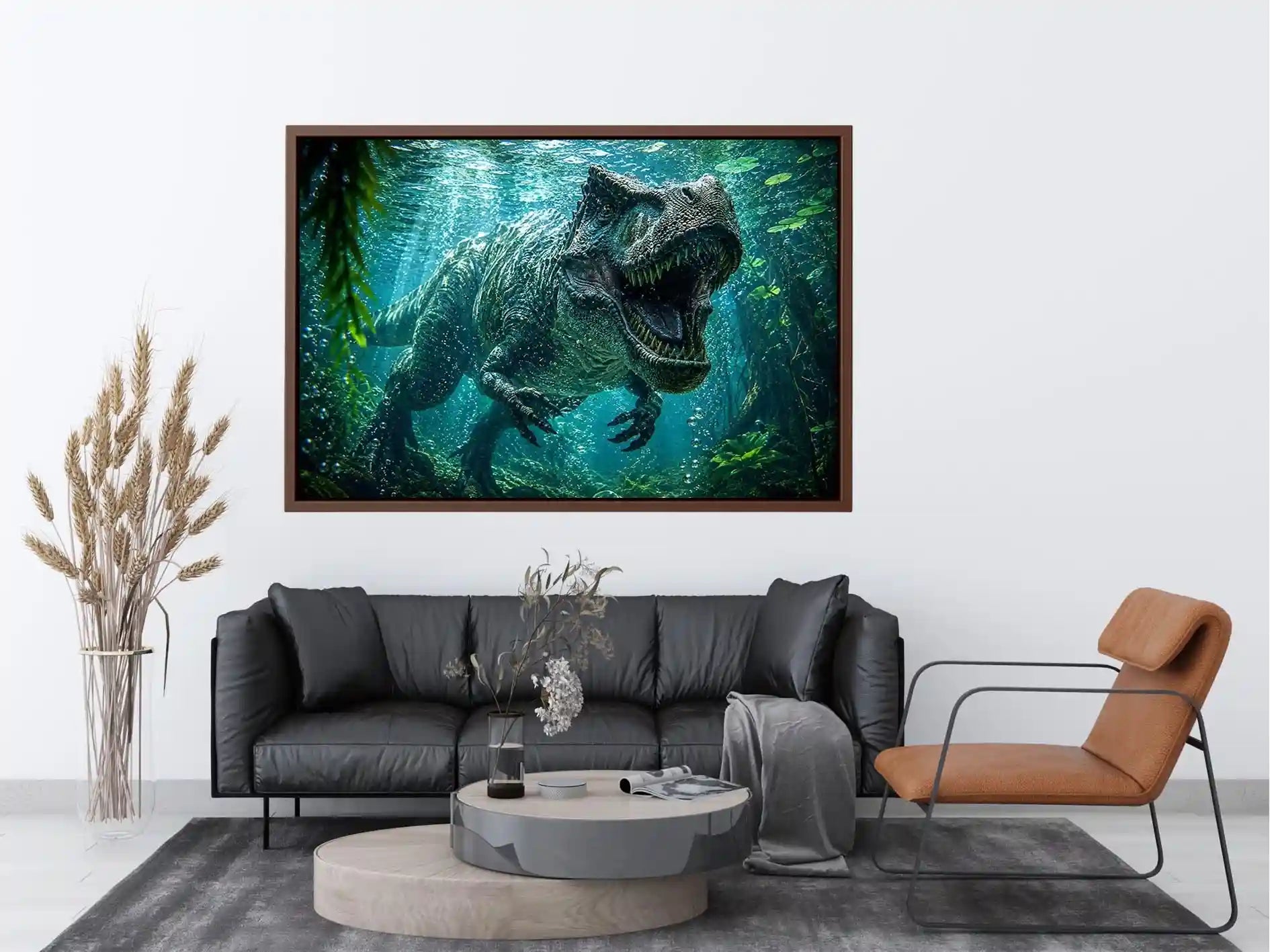 Underwater Dinosaur Canvas Print