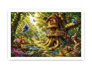 Magical Forest kids nursery Canvas Print