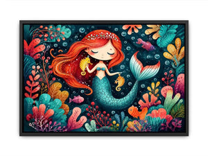 Mermaid Junior kids nursery Canvas Print