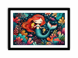 Mermaid Junior kids nursery Canvas Print