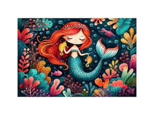 Mermaid Junior kids nursery Canvas Print