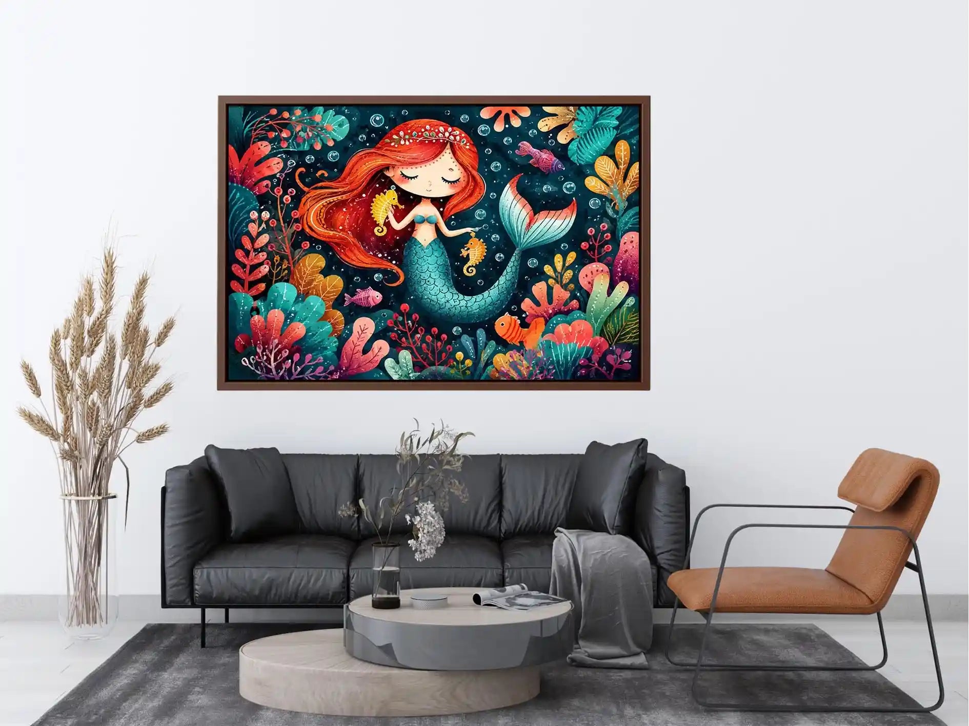 Mermaid Junior kids nursery Canvas Print