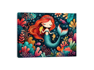 Mermaid Junior kids nursery Canvas Print