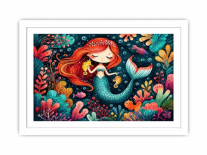 Mermaid Junior kids nursery Canvas Print