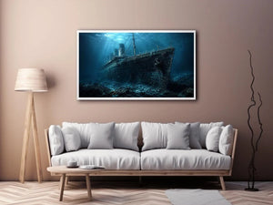Titanic Underwater Canvas Print