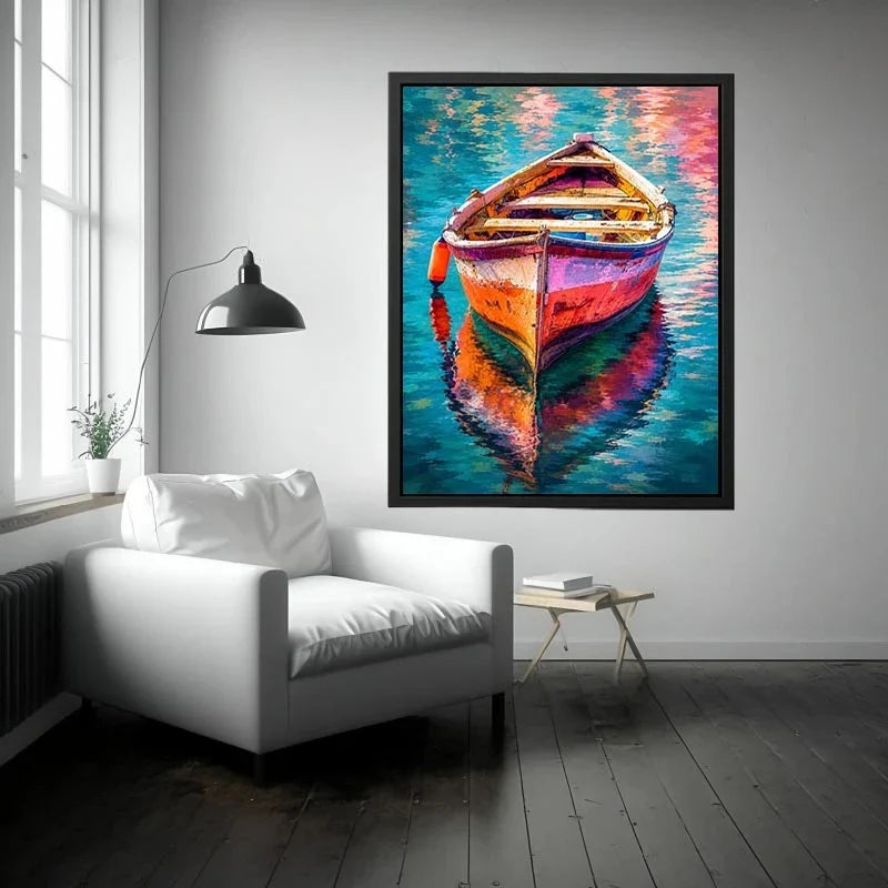 Pastel Boat Canvas Print