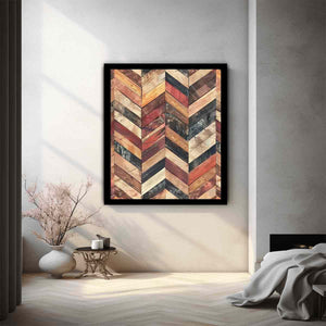 Colorful Herringbone Lllustration Art Print