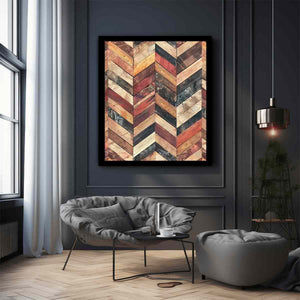 Colorful Herringbone Lllustration Art Print