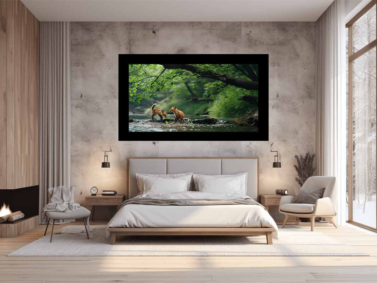 Two Baby Red Foxes Art Print