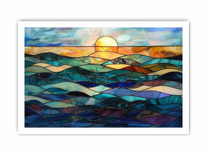 Ocean Glass framed Print