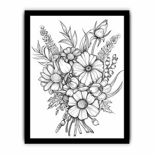 Color Me Flowers framed Print