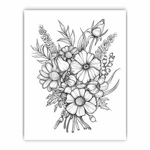 Color Me Flowers framed Print