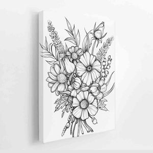 Color Me Flowers canvas Print