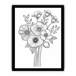 Color Me Floral Art framed Print