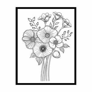Color Me Floral Art canvas Print