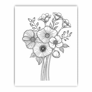 Color Me Floral Art framed Print