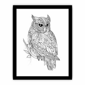 Colour Me Owl framed Print