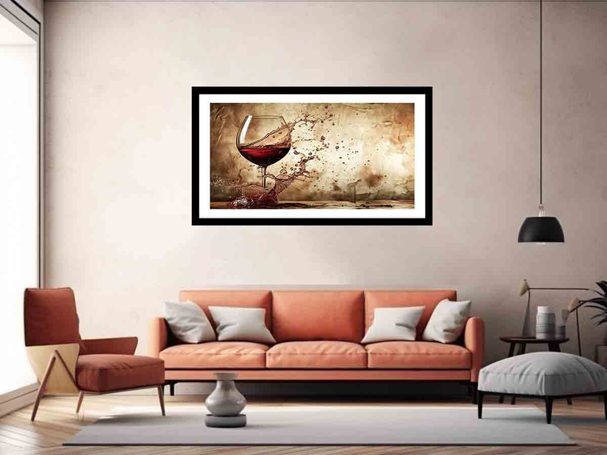 Wine Splash Painting