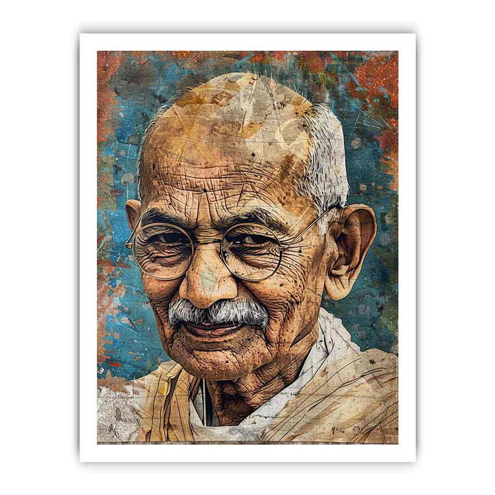 Karamchand Gandhi Art framed Print