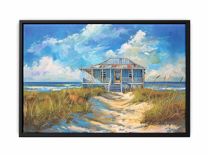 Beach House Print canvas Print