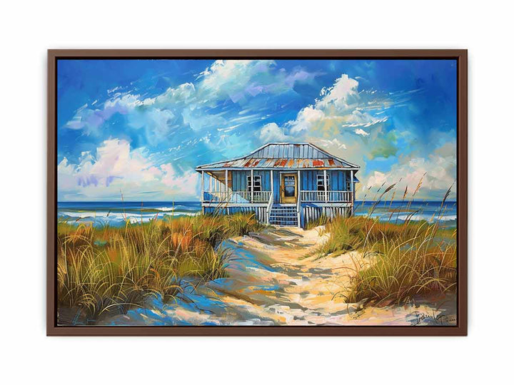 Beach House Print Painting