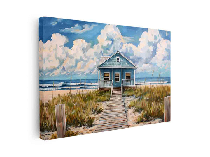 Beach House  Art canvas Print