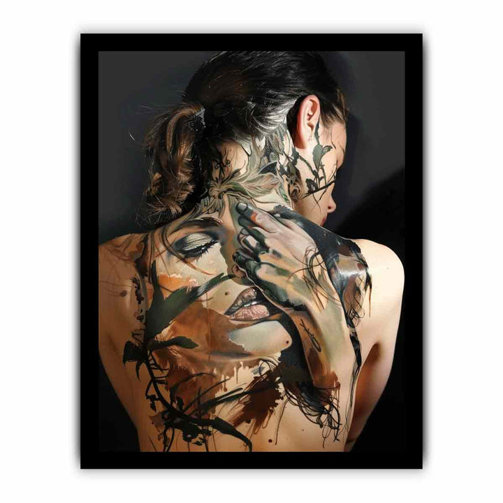 Female Body Art framed Print