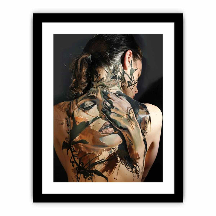 Female Body Art framed Print