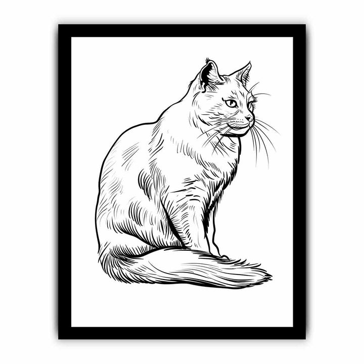 Colour me  Cat framed Print