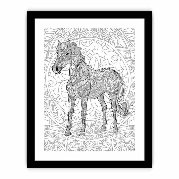Colour me Horse framed Print