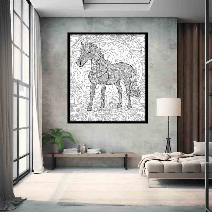 Colour me Horse Art Print