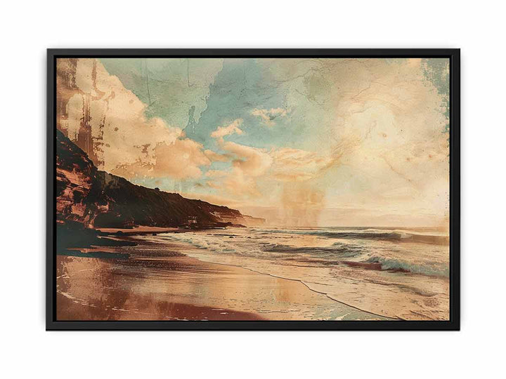 Vintage Beach Art canvas Print
