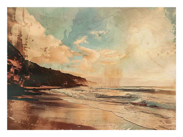 Vintage Beach Art Print