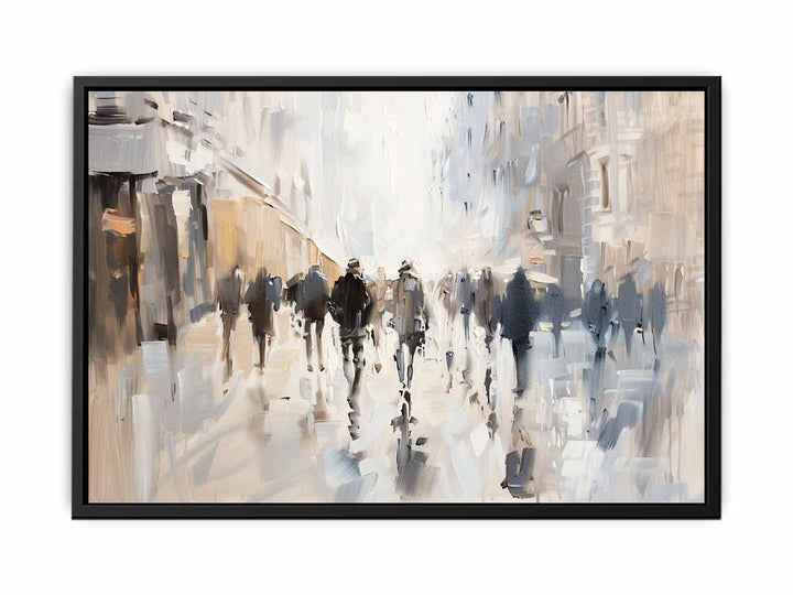 Walking in Paris Art canvas Print