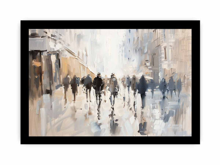 Walking in Paris Art framed Print