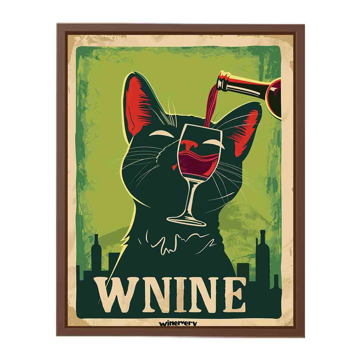Cat red wine Art Painting