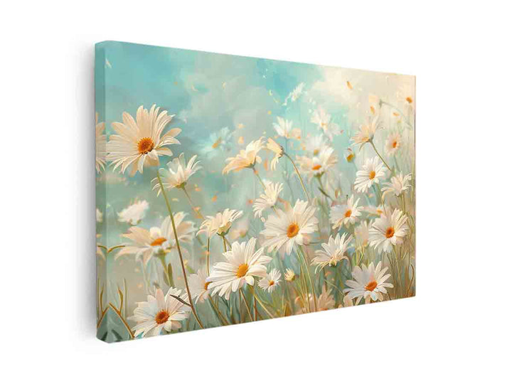 Daisies Flower Art canvas Print