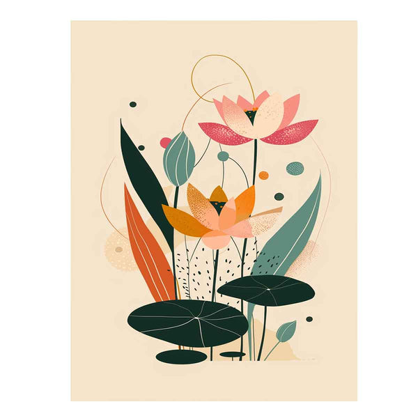 Lotus flowers Art Print