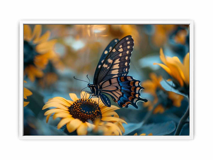 Sunflower Butterfly Art Painting