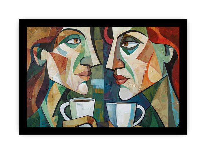 Coffee Talk Art framed Print
