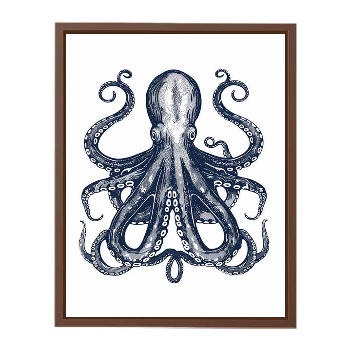 Blue Cctopus Art Painting