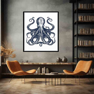 Blue Cctopus Art Print