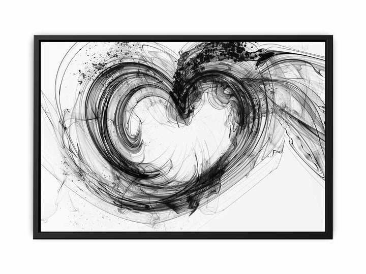 Abstract heart Art canvas Print
